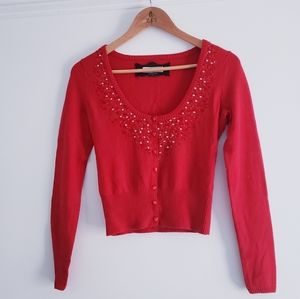 3/$30 Guess Sequin Beaded Cardigan